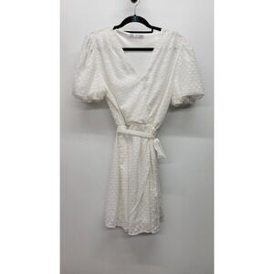 Fraiche by J Swiss Dot Faux Wrap Minidress